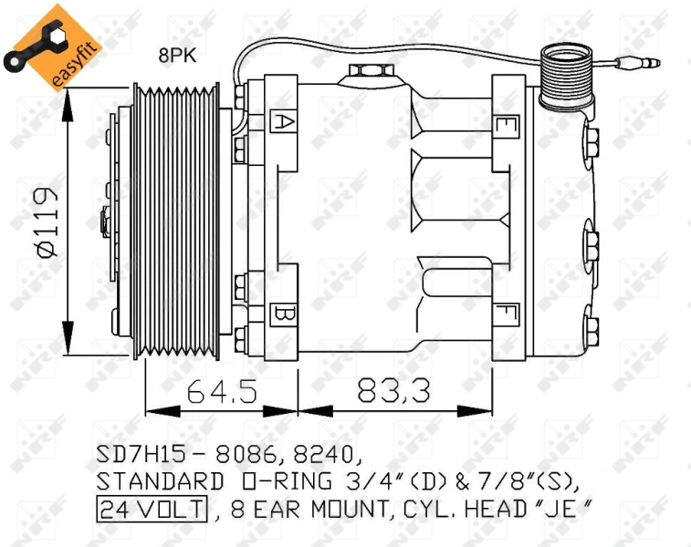 NRF Airco compressor 32770