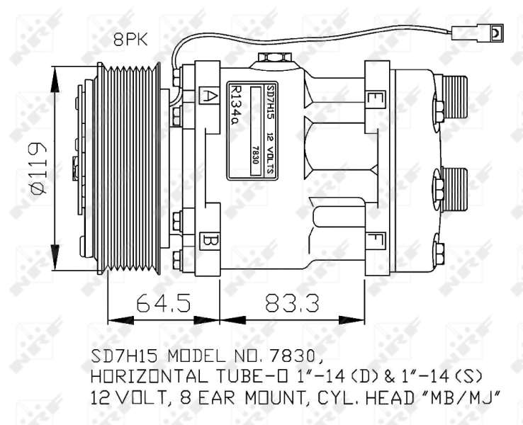 NRF Airco compressor 32805G