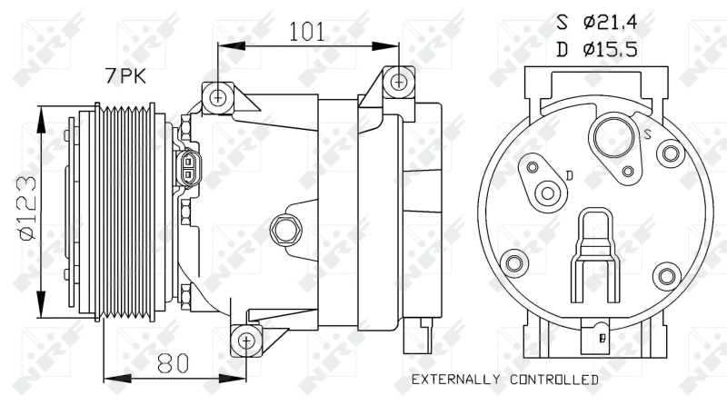 NRF Airco compressor 32872