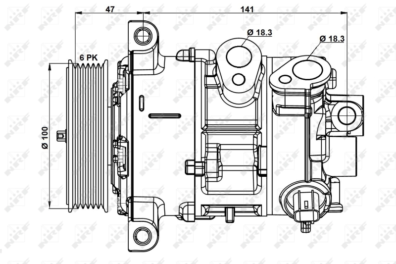 NRF Airco compressor 32882