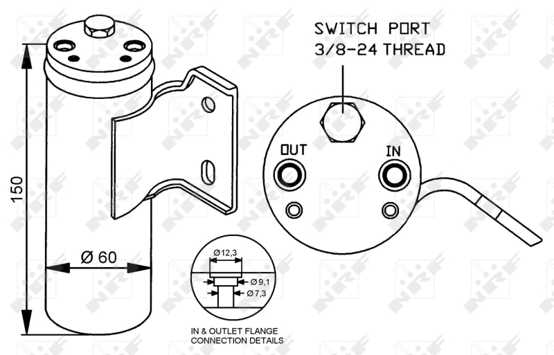 NRF Airco droger/filter 33179