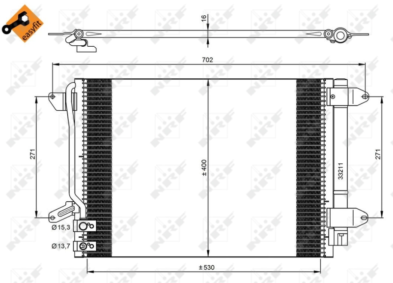 Airco condensor NRF 350028