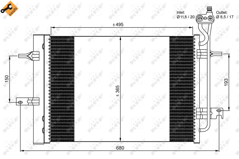 NRF Airco condensor 350034