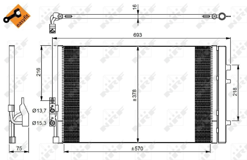 NRF Airco condensor 350036
