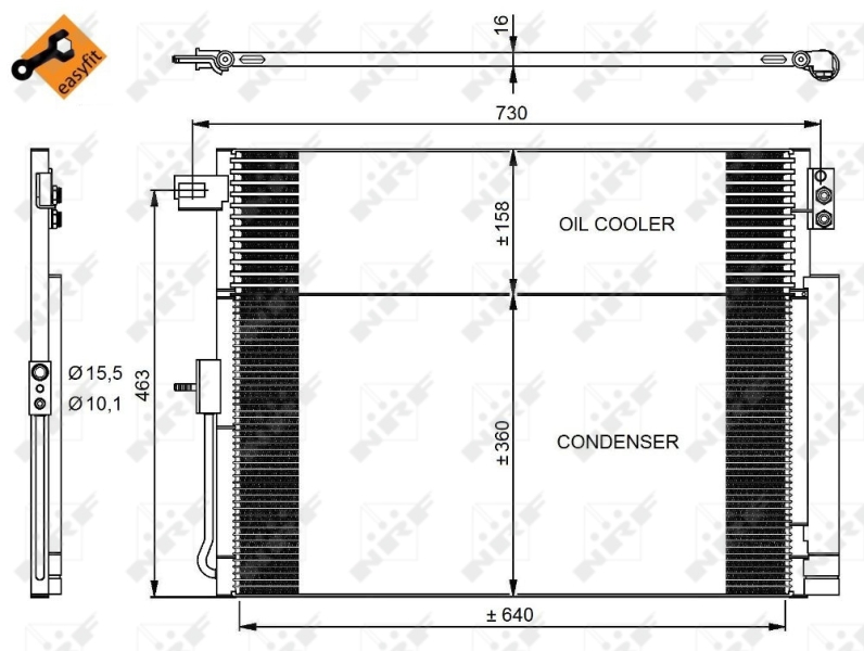 NRF Airco condensor 350038
