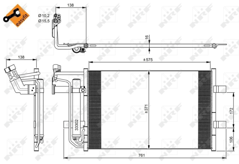 NRF Airco condensor 350039