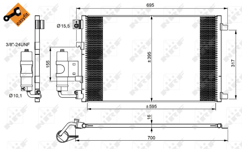 NRF Airco condensor 350042