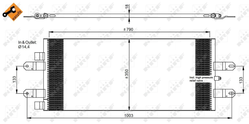 NRF Airco condensor 350043