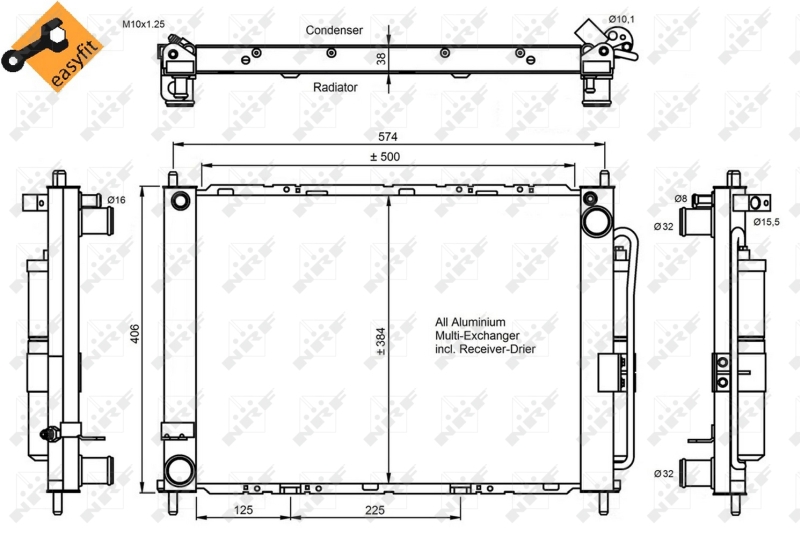 NRF Airco condensor 350057