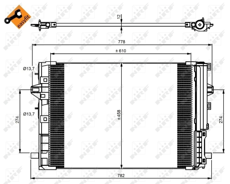 Airco condensor NRF 350081