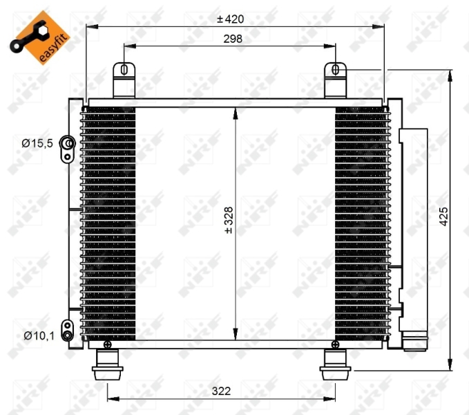 Airco condensor NRF 350208