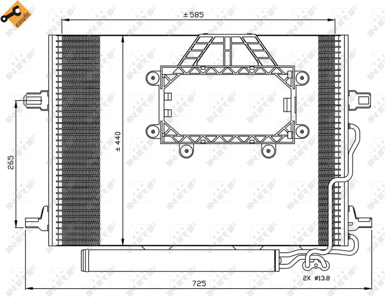 Airco condensor NRF 350211