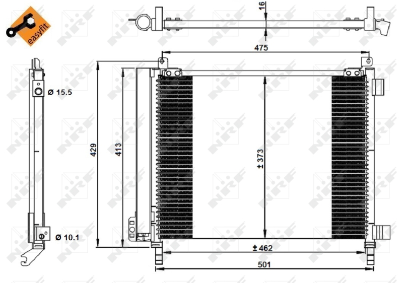 NRF Airco condensor 350228