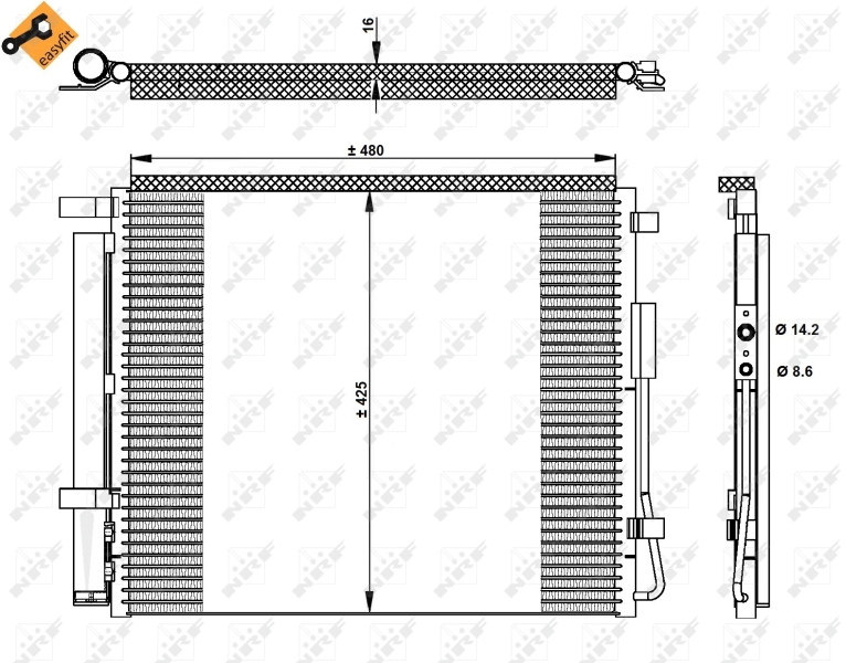 Airco condensor NRF 350333