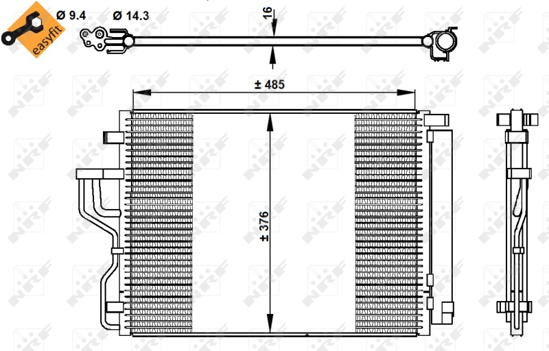 Airco condensor NRF 350334