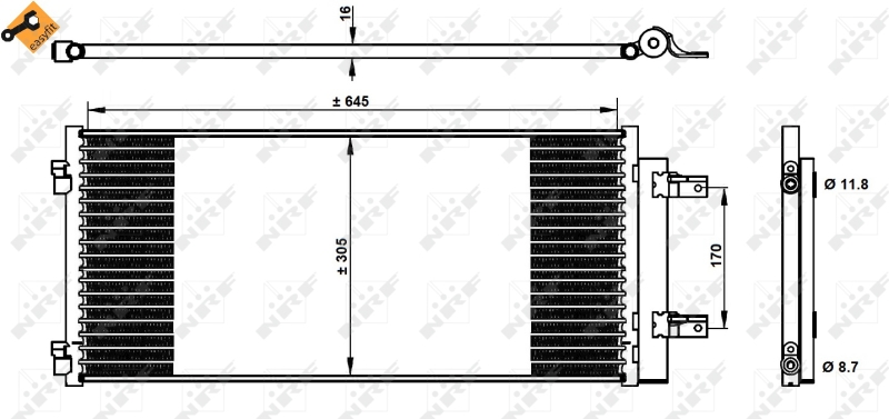 Airco condensor NRF 350338