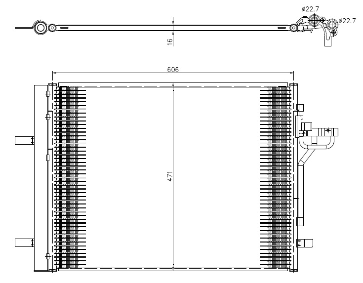 Airco condensor NRF 350375