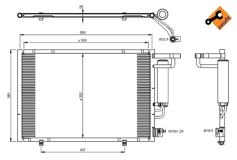 Airco condensor NRF 350395