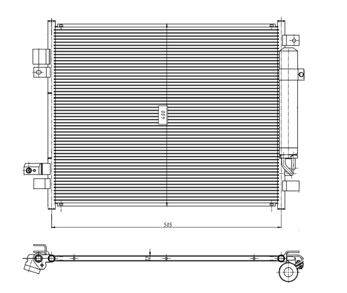 Airco condensor NRF 350418