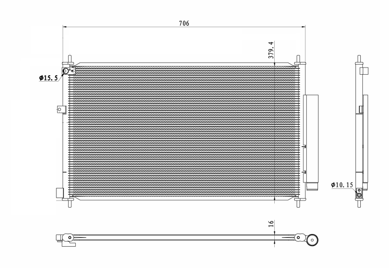 Airco condensor NRF 350419