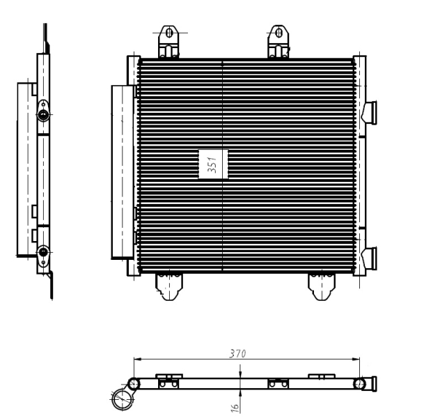 Airco condensor NRF 350445