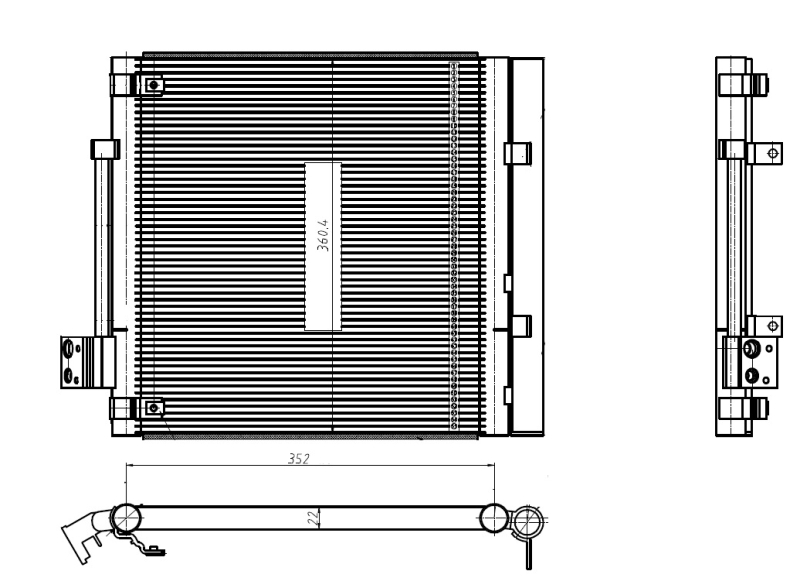 Airco condensor NRF 350448