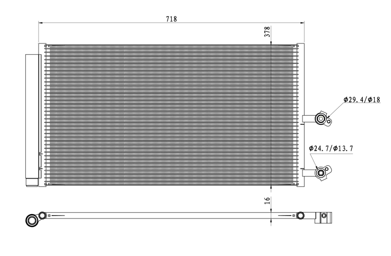 Airco condensor NRF 350450