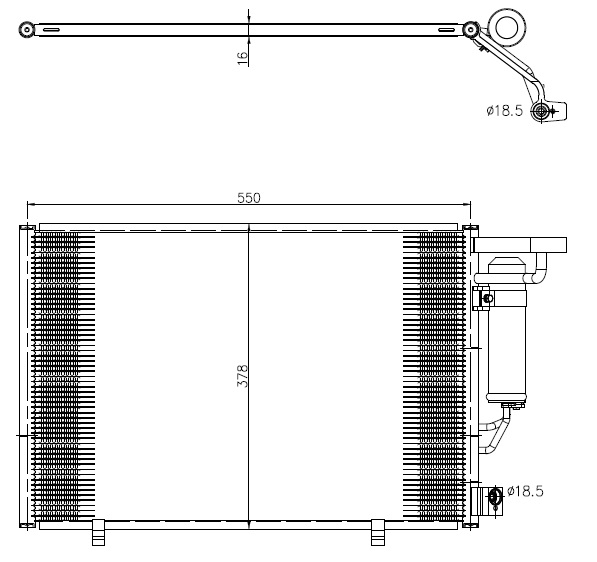 Airco condensor NRF 350456