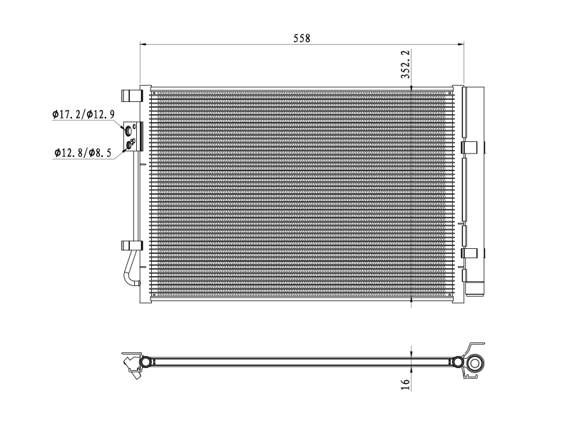 Airco condensor NRF 350492