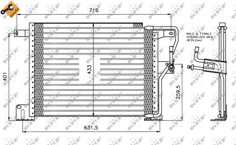 Airco condensor NRF 35221