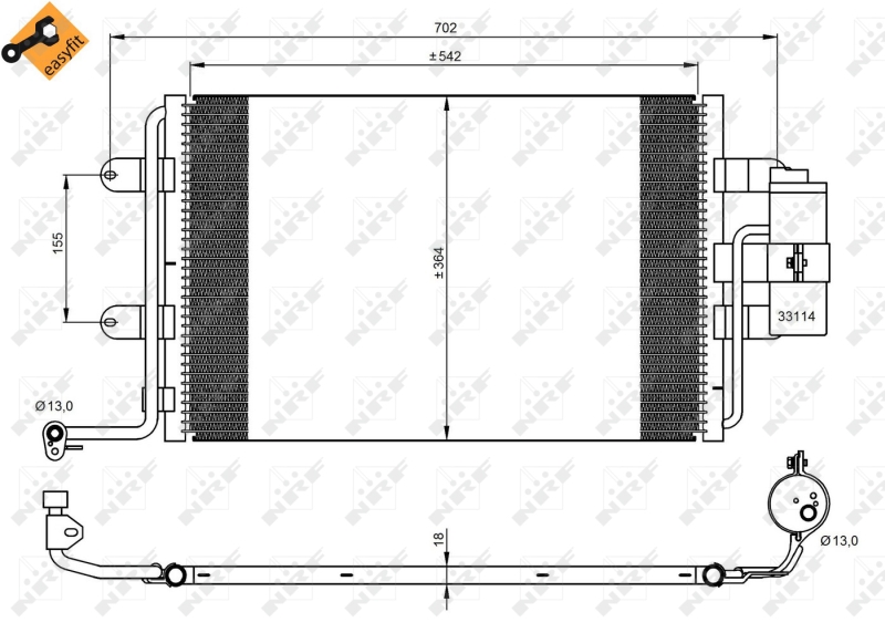 NRF Airco condensor 35227