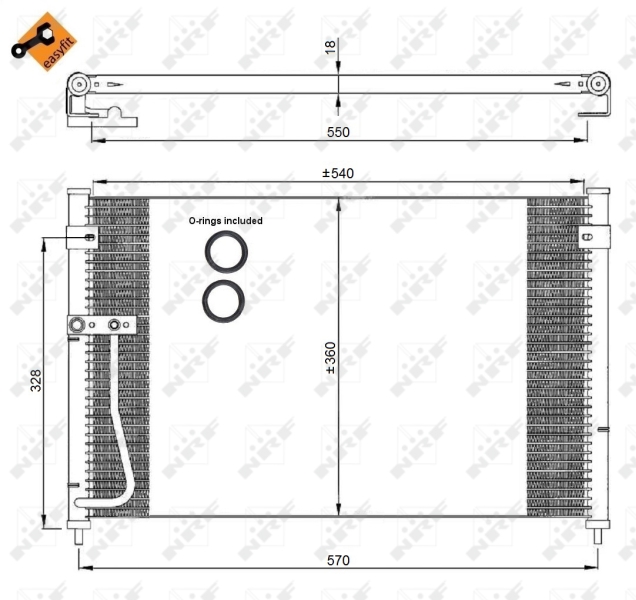 Airco condensor NRF 35306