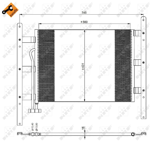 Airco condensor NRF 35329