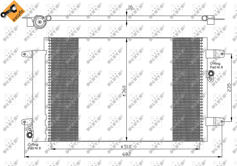 NRF Airco condensor 35403