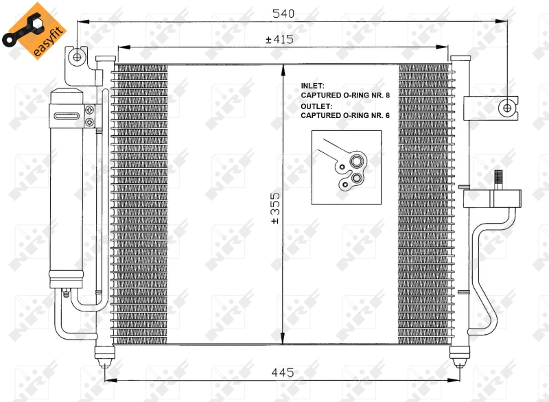 Airco condensor NRF 35428