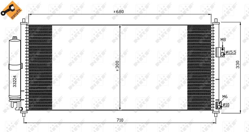 NRF Airco condensor 35435