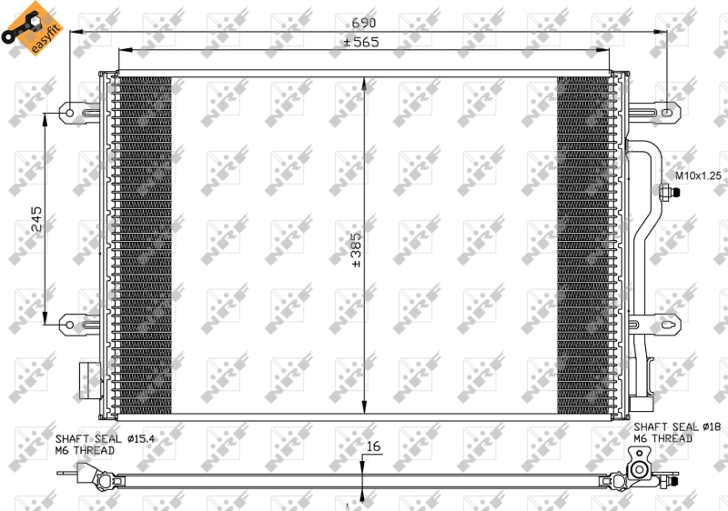 NRF Airco condensor 35465