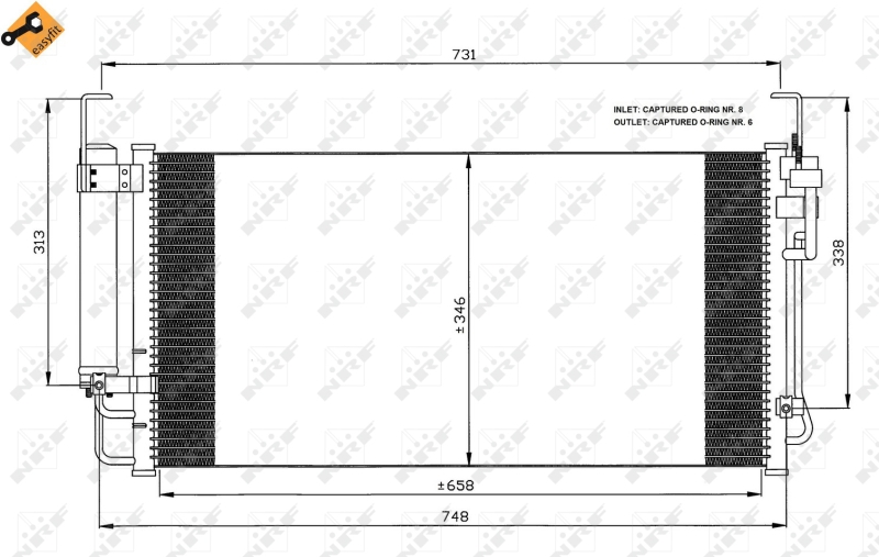 Airco condensor NRF 35473