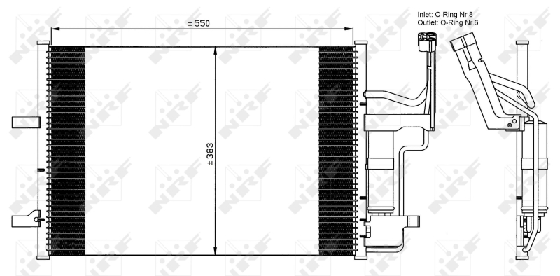 NRF Airco condensor 35508