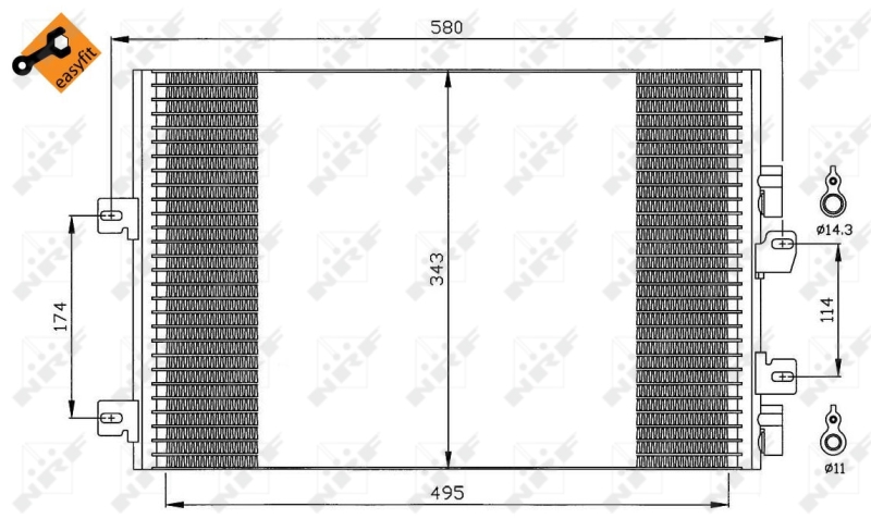 Airco condensor NRF 35543