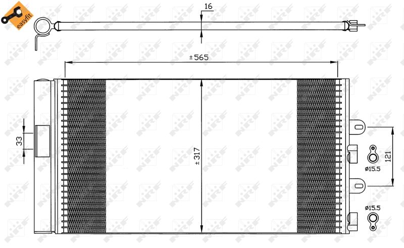NRF Airco condensor 35606