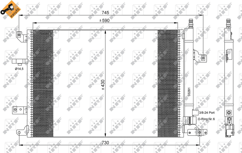NRF Airco condensor 35739