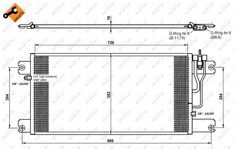 NRF Airco condensor 35762