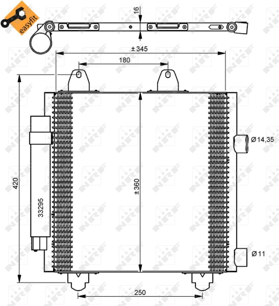 NRF Airco condensor 35778