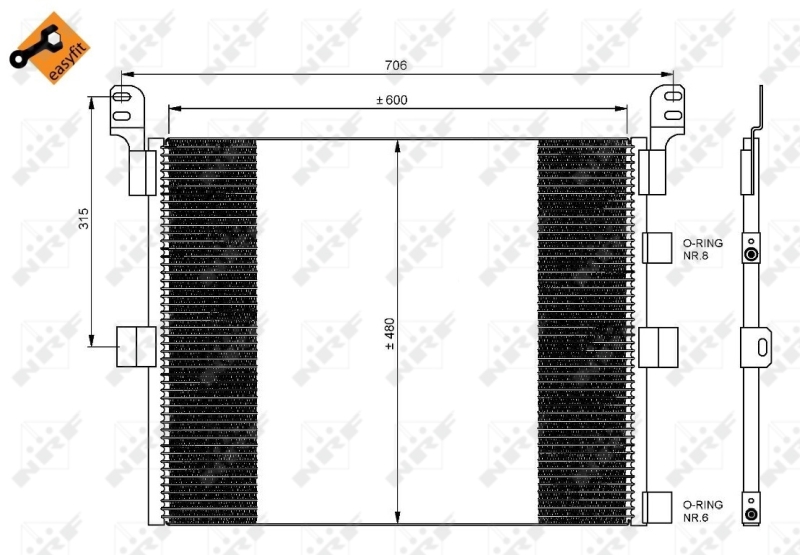 NRF Airco condensor 35788