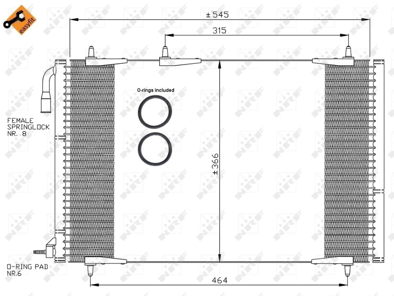 NRF Airco condensor 35836