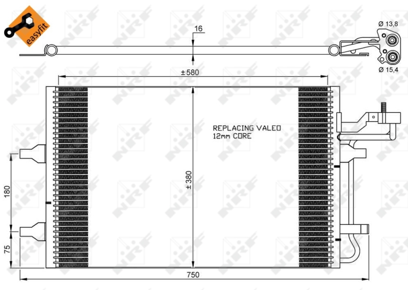 NRF Airco condensor 35842