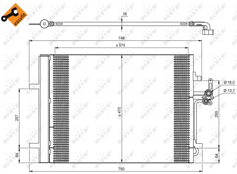 NRF Airco condensor 35850