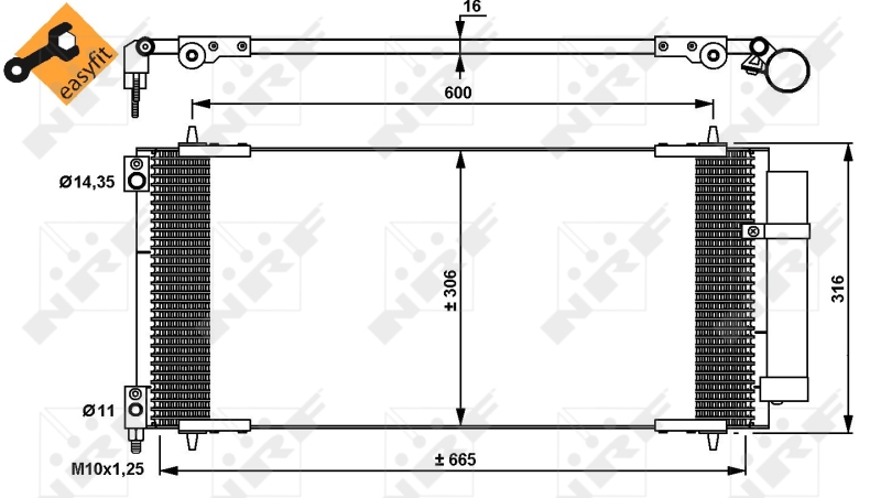 NRF Airco condensor 35905