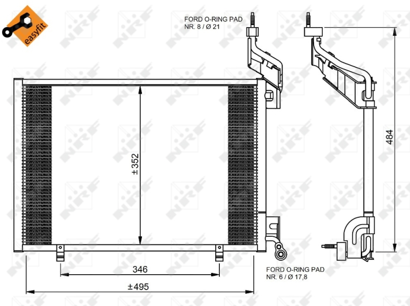 NRF Airco condensor 35976